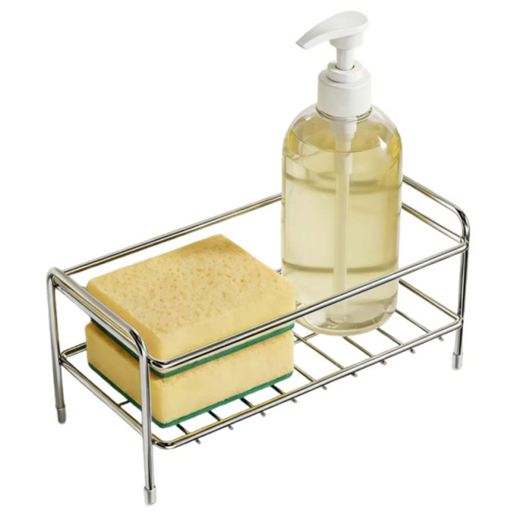 Support de rangement pour évier de cuisine en acier inoxydable, étanche, moderne, pour éponge, sécha