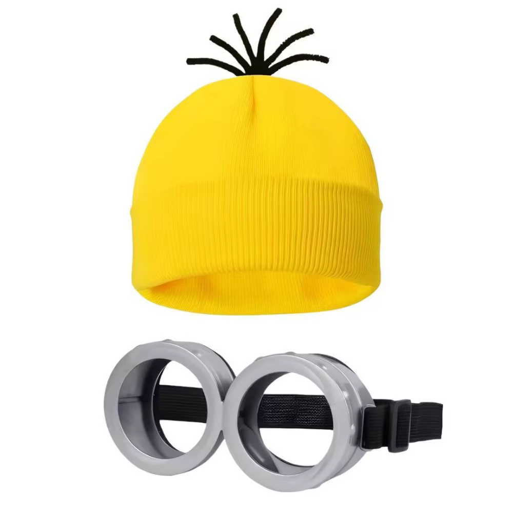 PESENAR Ensemble d'accessoires de fête amusants – Coiffe jaune emblématique, lunettes de protection,