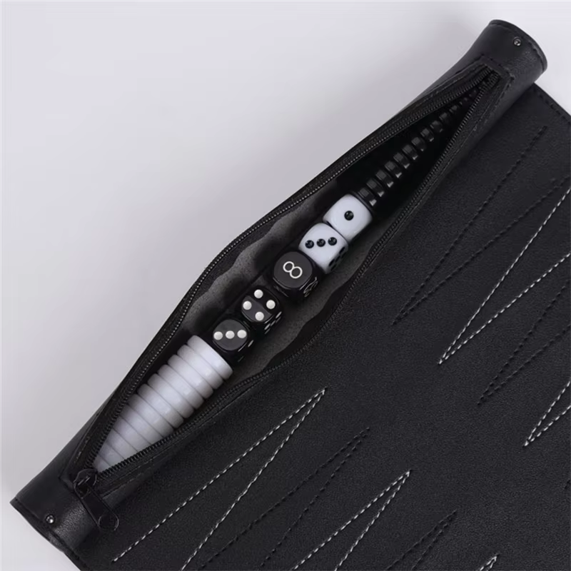 Jeu de société B78B-Backgammon pour adultes, Kit Portable, jeux de voyage, conception de rouleau pou
