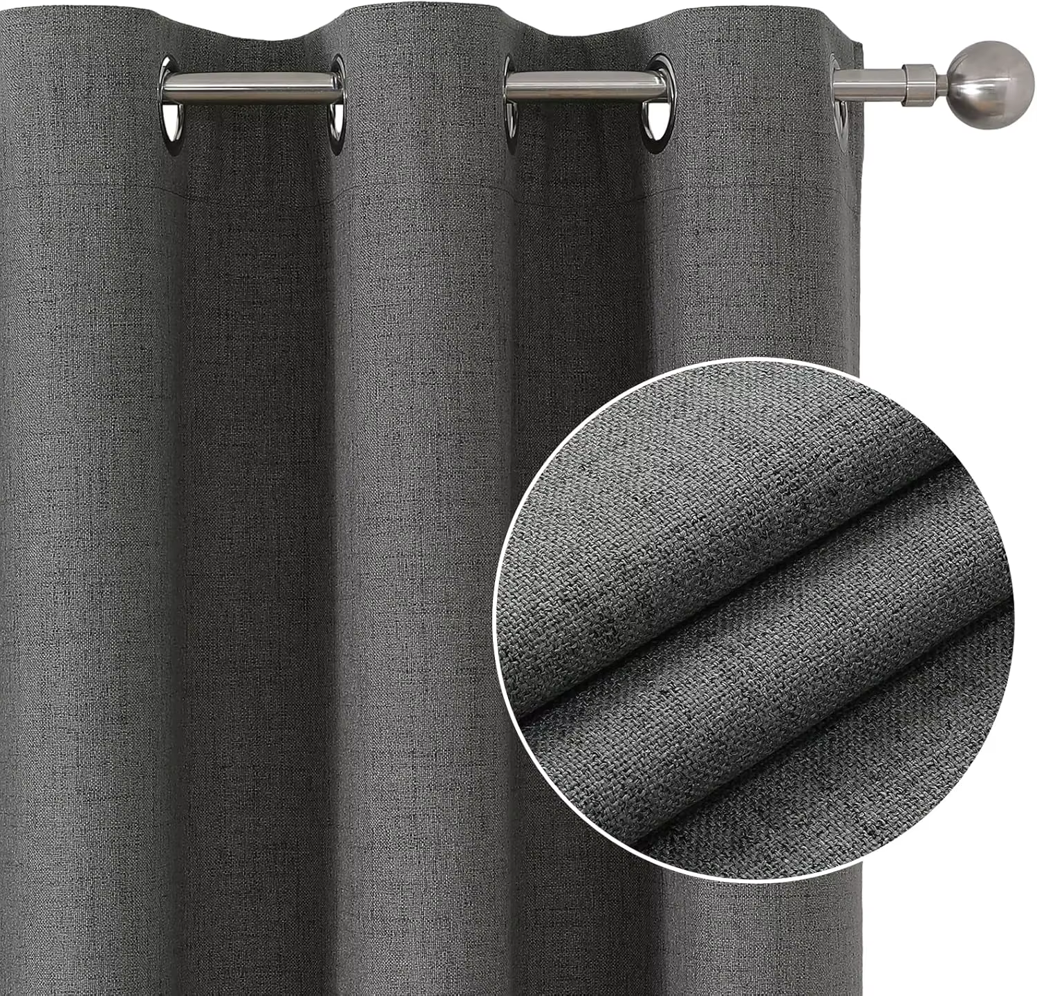 Rideaux occultants 350cm de hauteur, assombrissants pour chambre à coucher, 100% noir, rideau thermi