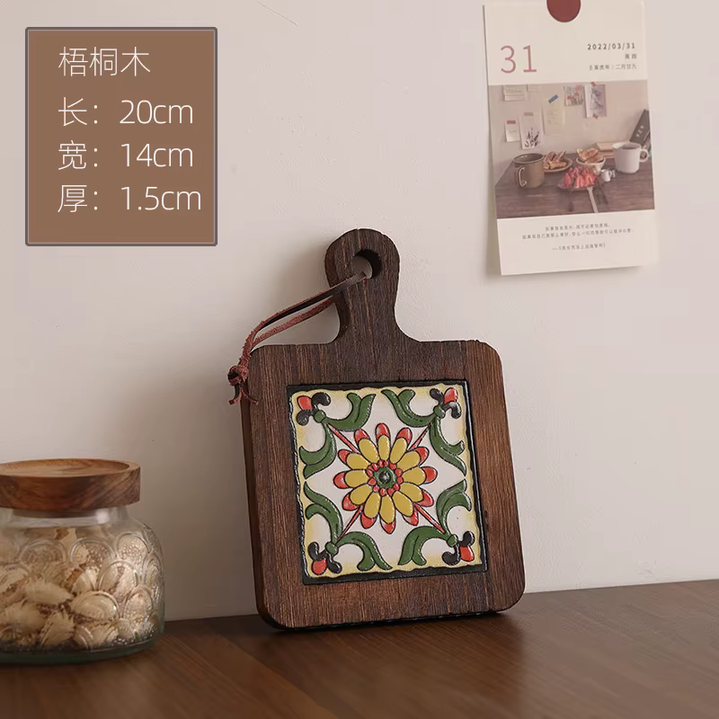 Tapis de Pot isolant de cuisine rétro, tapis de tasse à manger pour la maison, Pot en argile résista