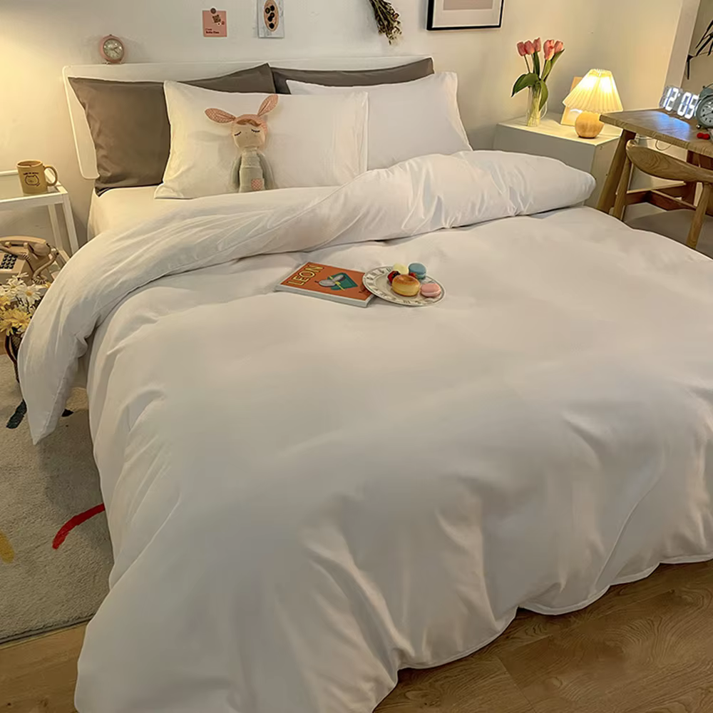 Juste de Couette 220x240, Blanc, Gris, pour Document athlon, Couverture de Lit Double Taille Queen/K