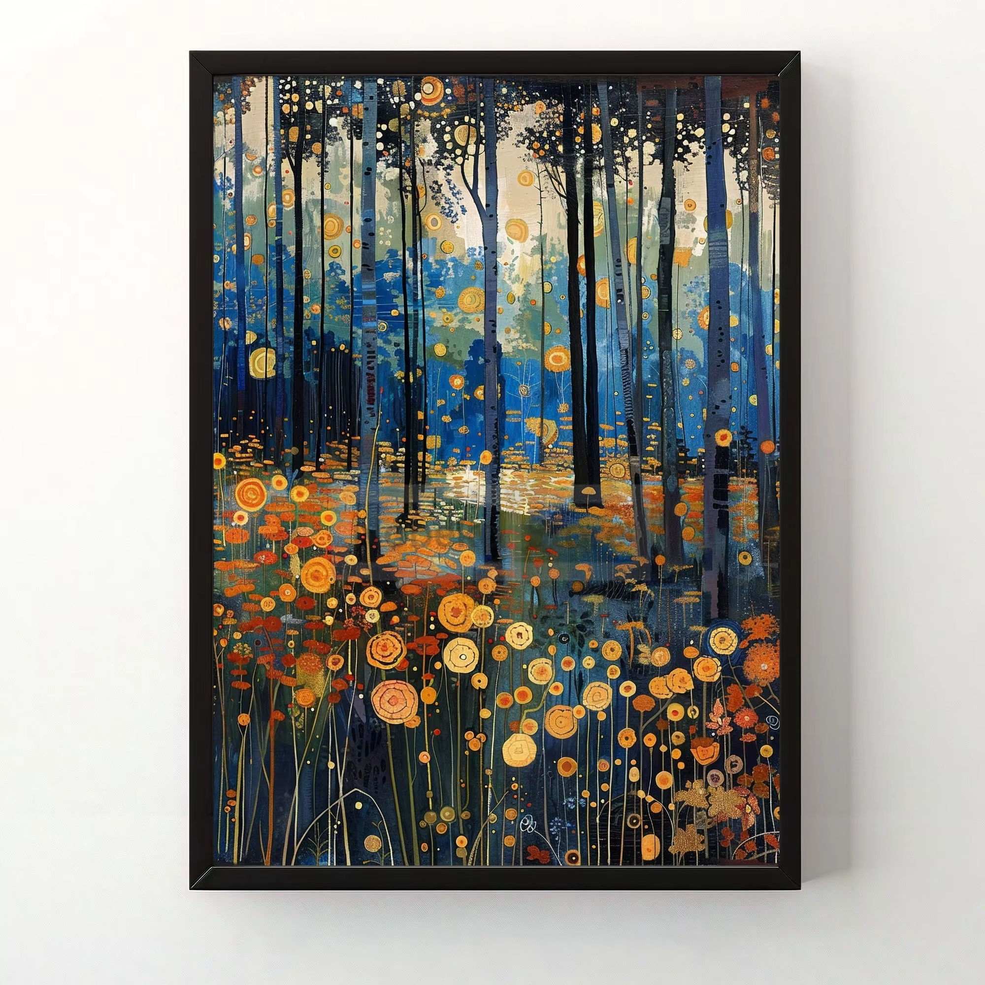 Affiches de jardin de ferme Gustav Klimt, imprimés de fleurs Klimt, peinture sur toile, images d'art