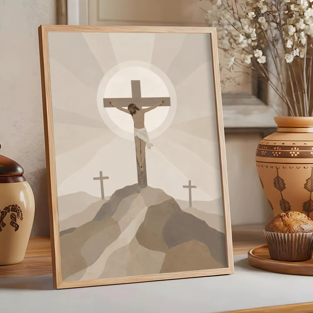 Affiche murale moderne de la scène de la Bible avec Jésus, pour la maison, le salon, la chambre, le 
