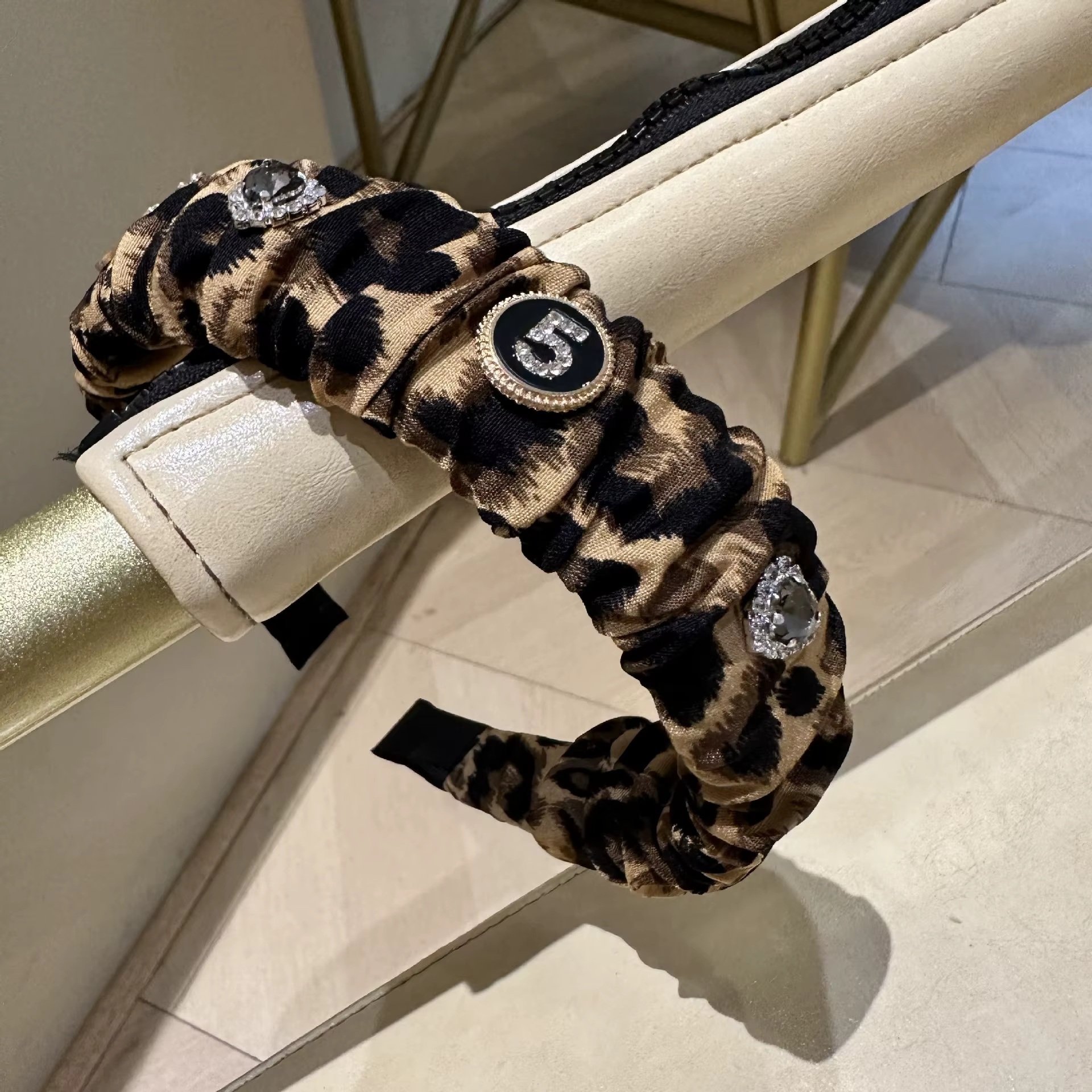 Luxe à la mode léopard rayure cheveux accessoires bandeaux pour femmes à la main France marque conce