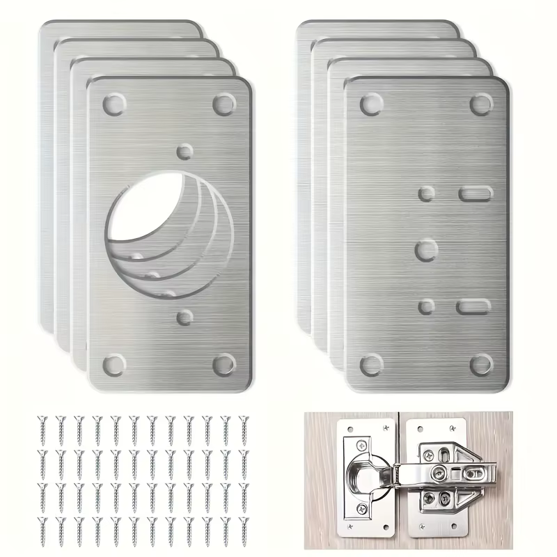 Kit de réparation de charnière 8 pièces pour armoire à meubles, boîte secrète, porte de cuisine, ens