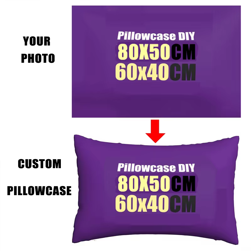 Juste de Coussin Rectangulaire Personnalisée, Faite Soi-Même, Décoration de Chambre, Taie d'Oreiller