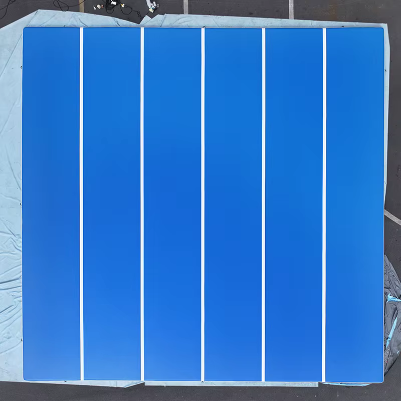 Tapis de sol gonflable personnalisé 12x12m, tapis pneumatique haute résilience pour la gymnastique, 