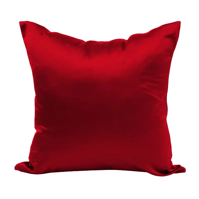 Taie d'oreiller en imitation soie, 100% Satin, taie d'oreiller solide 50x50, 60x60cm, décoration d'i