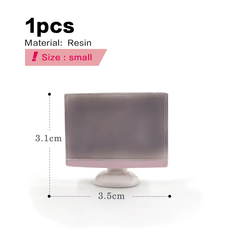 Petit mobilier miniature : table de chambre, canapé, miroir, ordinateur, pour chambre moderne, ornem