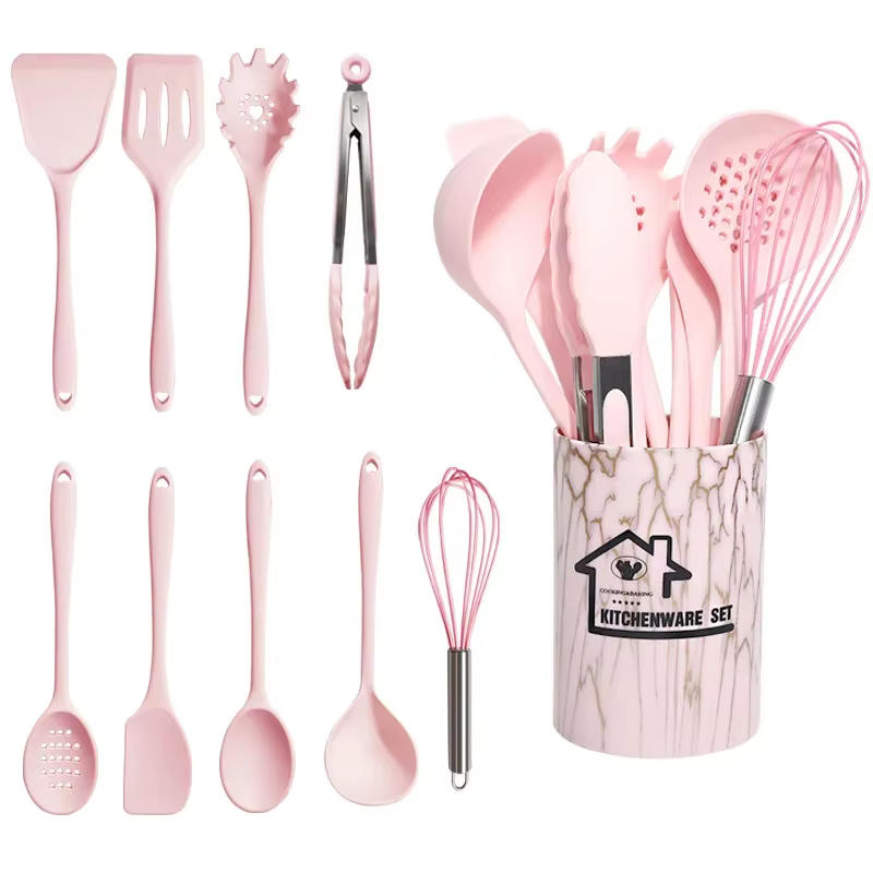 Ustensiles de cuisine en silicone de qualité alimentaire, spatule tournante, cuillère à mesurer, out