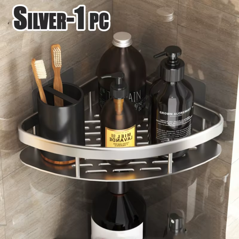 HONo-Nail-Étagère d'angle de douche en aluminium, étagère à shampooing, accessoires de douche