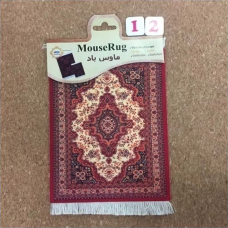 Tapis de souris Lea persan pour bureau, sous-verre, tapis d'ordinateur, petit, mini, antidérapant, e