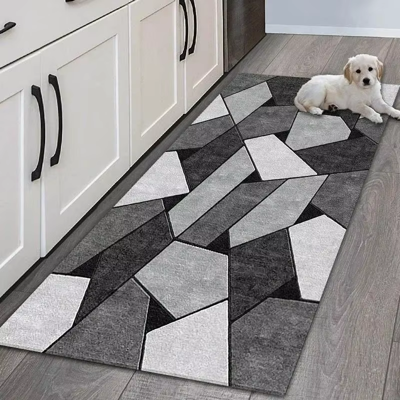 VIKAMA – tapis géométrique moderne, doux, chaud et insonorisant, pour entrée de chambre à coucher, t