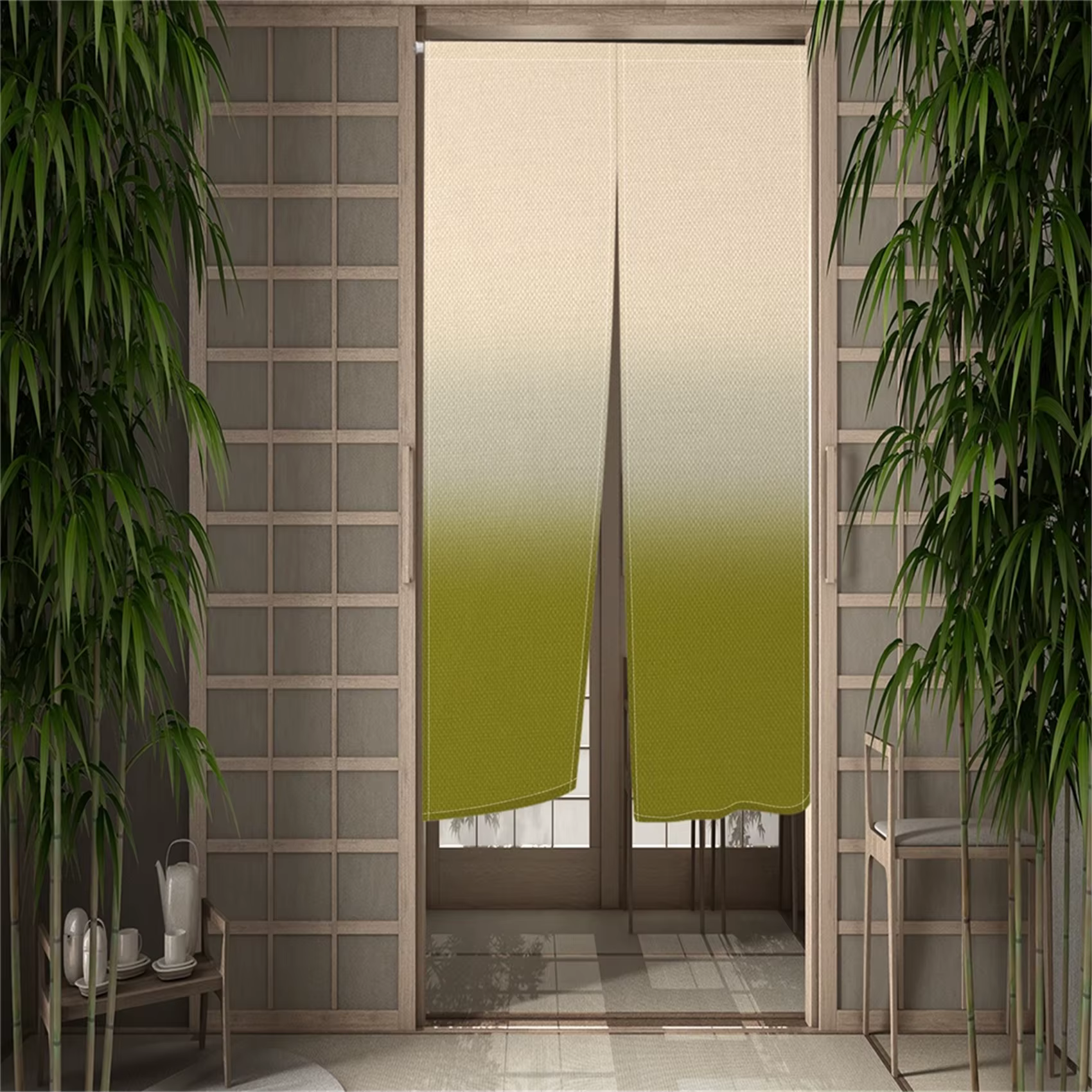 Rideau de porte japonais moderne, document nickel é, chambre à coucher, salon, restaurant, décoratio