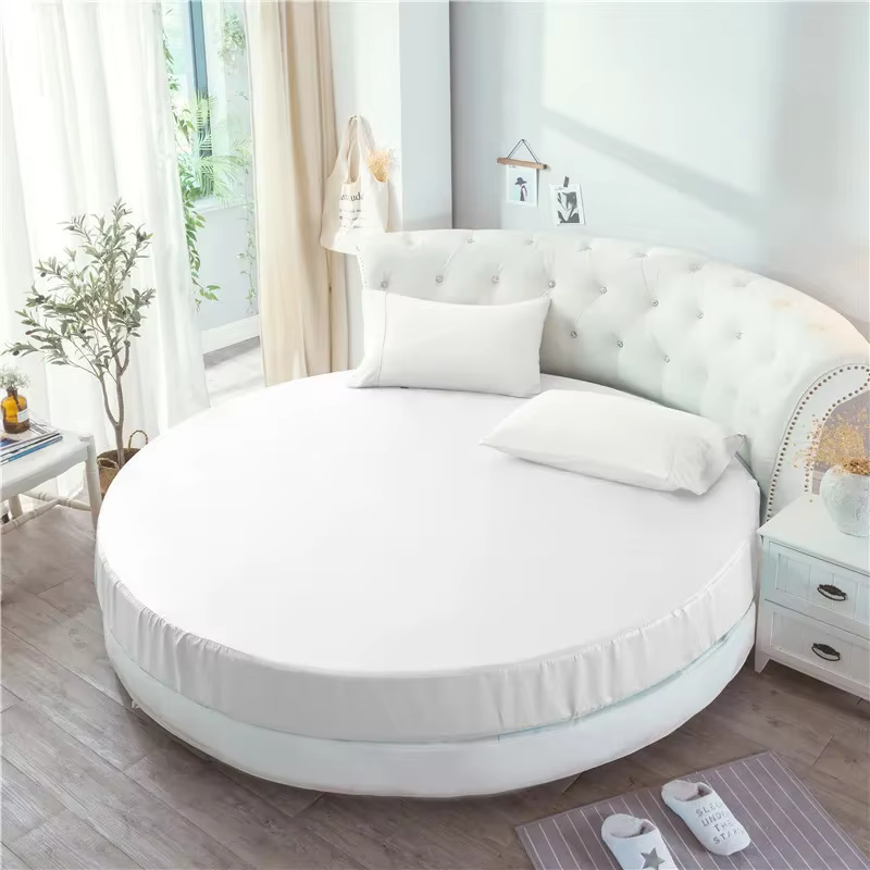 Drap-housse élastique en Satin doux et soyeux, couvre-lit de couleur unie, housse de matelas pour li