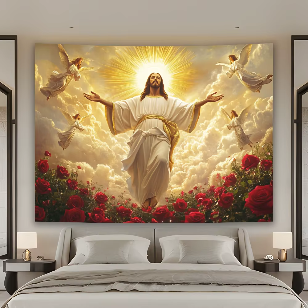 VIKAMA – tapisserie de lumière sacrée de jésus, chapelle d'église dévotion, thème religieux, décor d