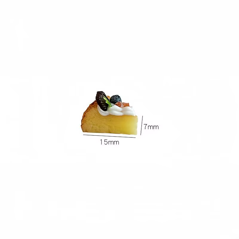 1 pièce d'accessoires de meubles de cuisine pour maison de poupée, mini-gâteau basque, pain, dessert