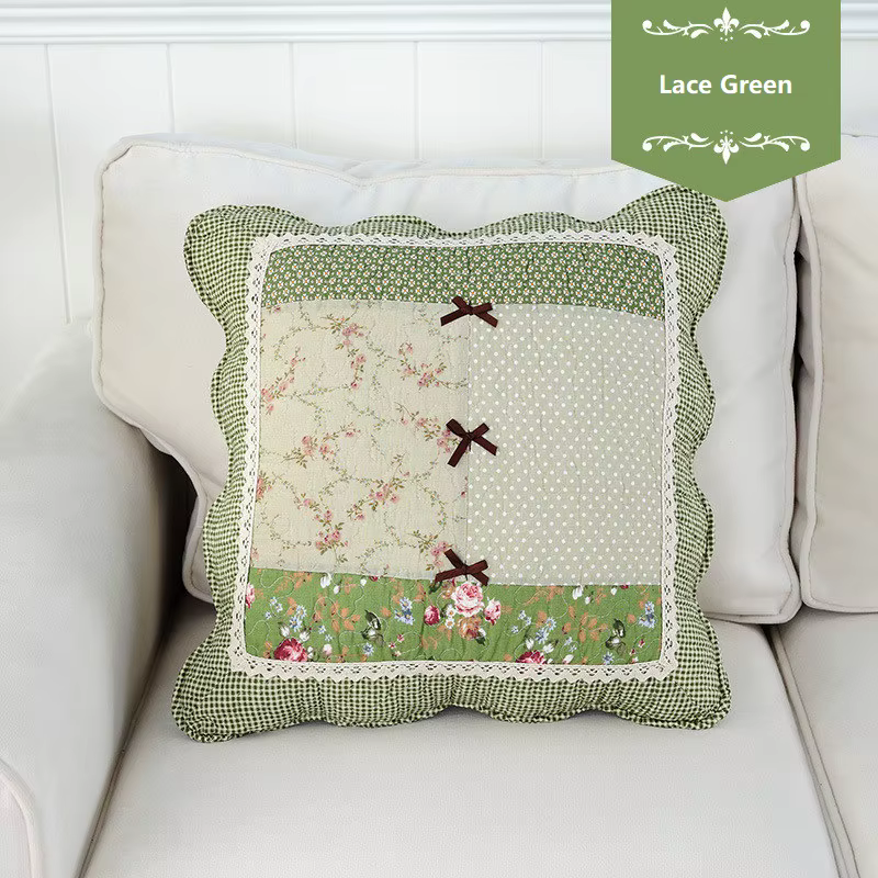 Juste de coussin en patchwork 100% coton, 1 pièce, décoration florale vintage, shabby chic, matelass