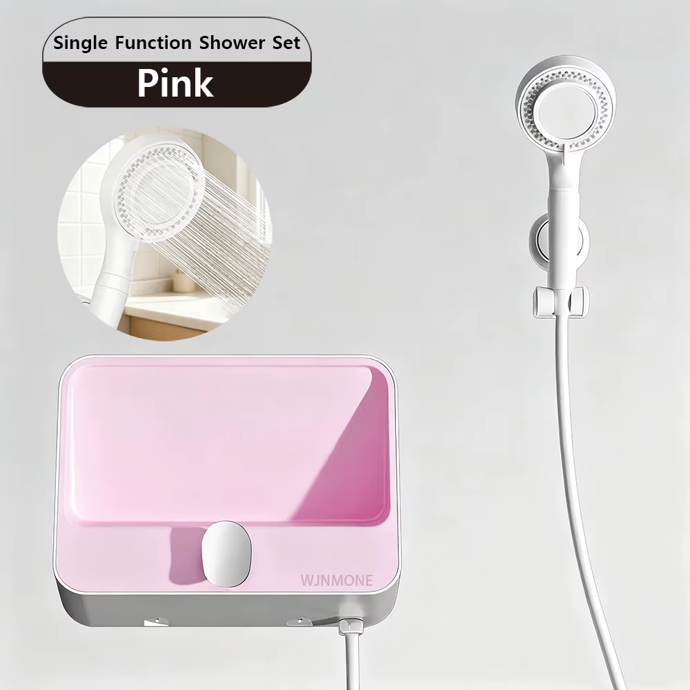 Nouveau ensemble de douche de salle de bain avec support de rangement, système de douche à main haut