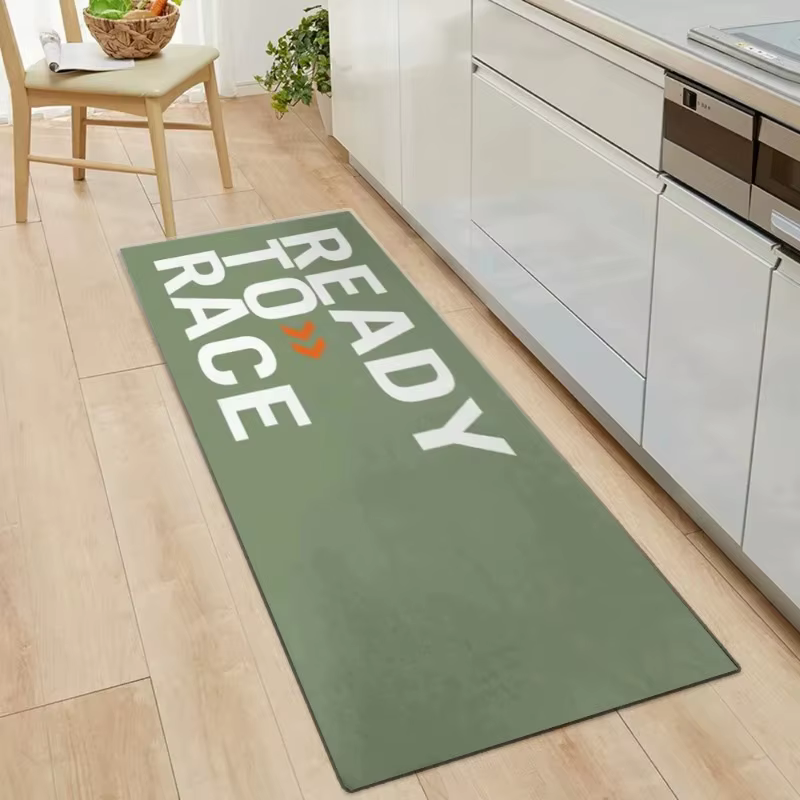 Tapis de sol antidérapant pour moto, motif course, pour décoration intérieure, idéal pour hall d'exp