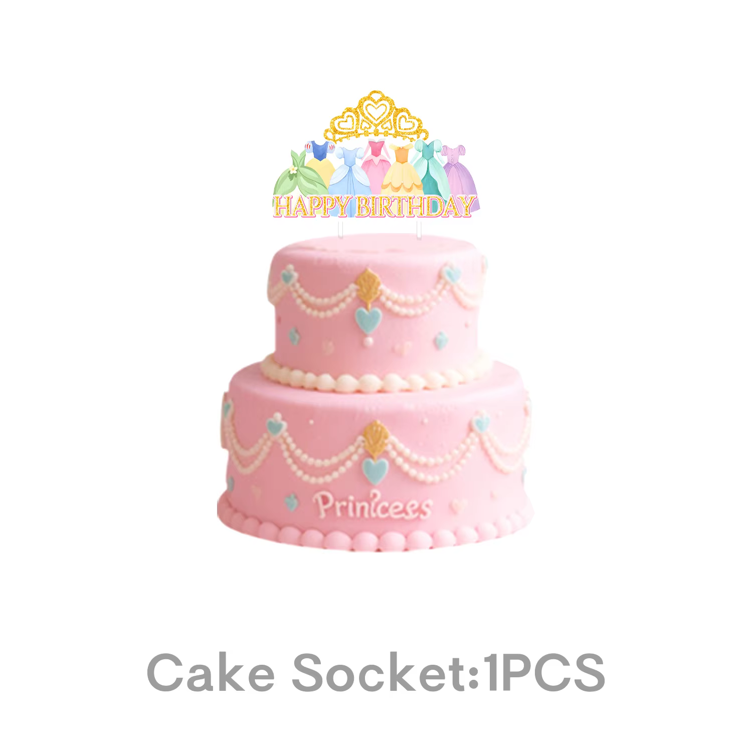 Décoration de fête d'anniversaire pour filles, robe de princesse, ballons, assiettes en papier, serv