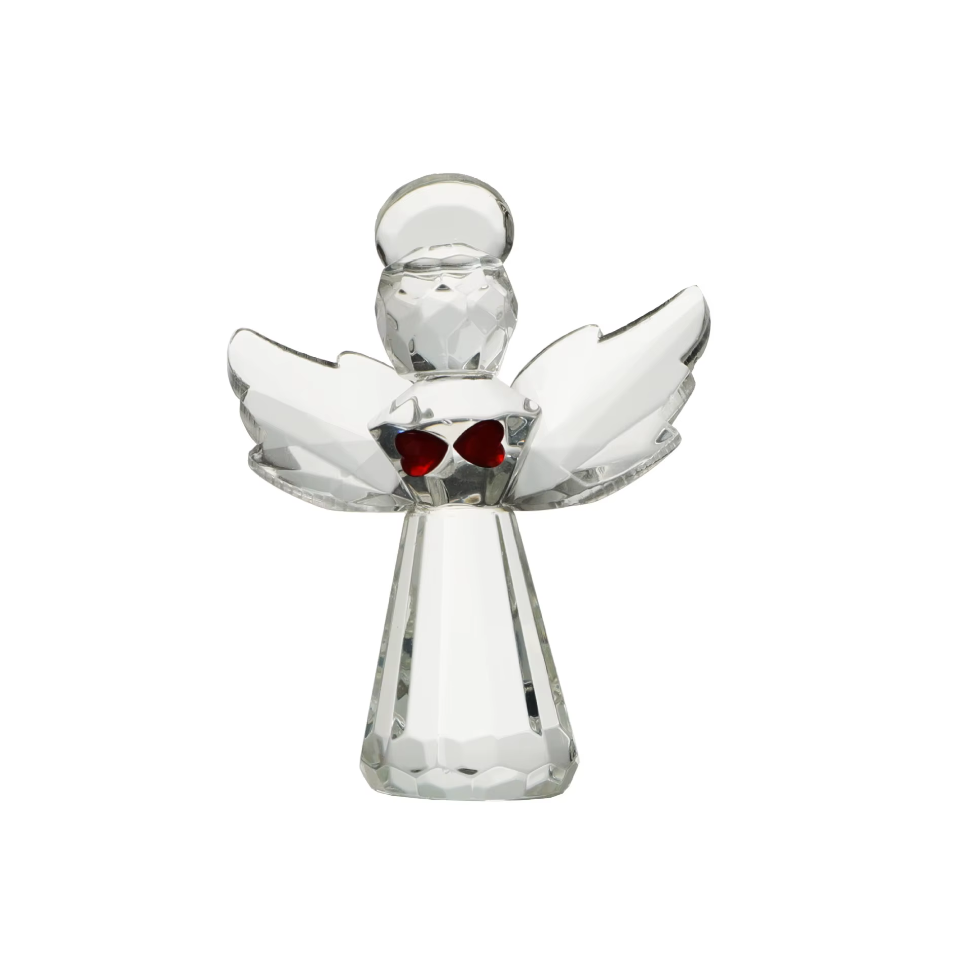 Figurine en cristal moderne-ange de dessin animé avec ailes bleues, cœur couleur Champagne, décor de