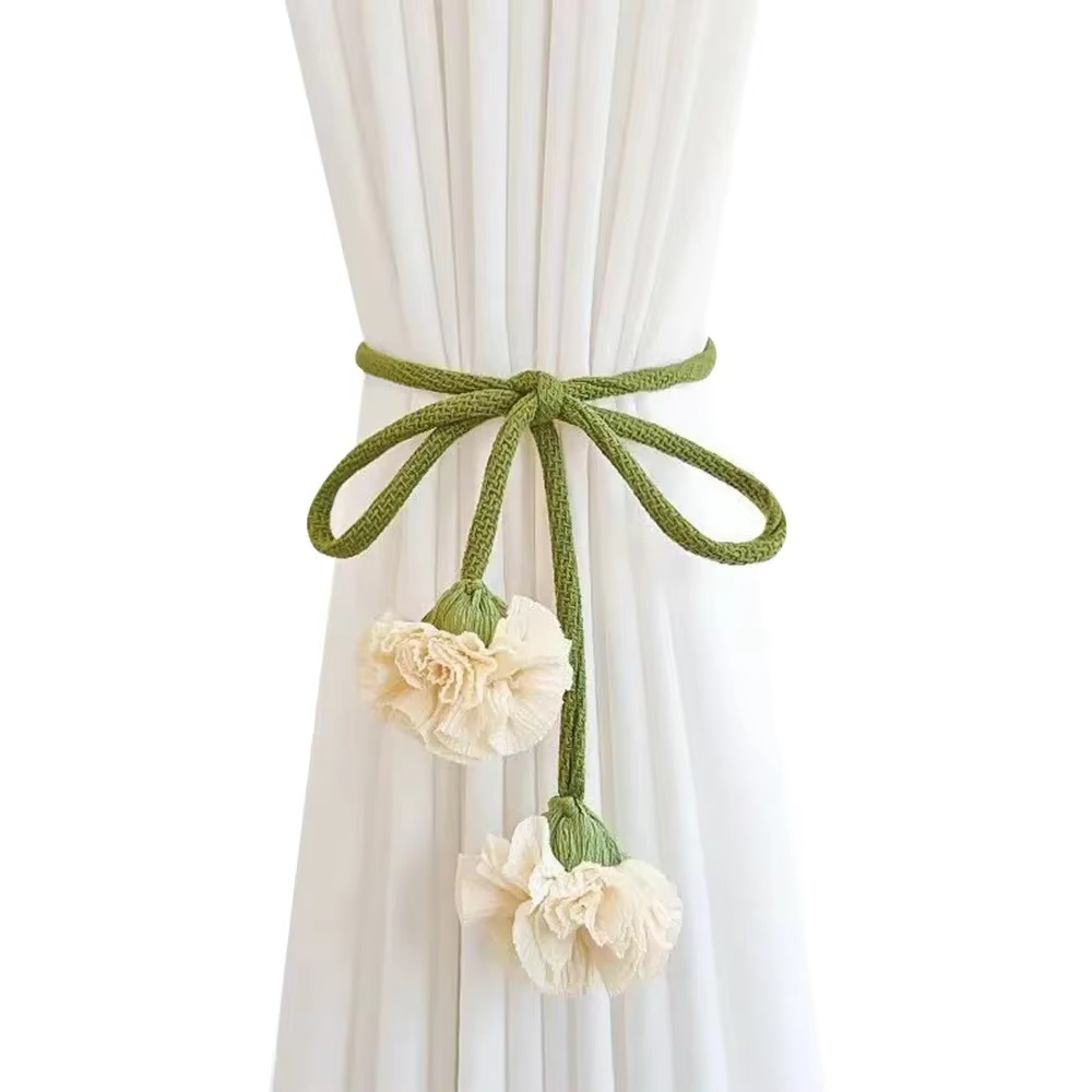 Embrasses de rideaux à bande élastique en forme de fleur, boucles de rideaux de fenêtre réglables, g