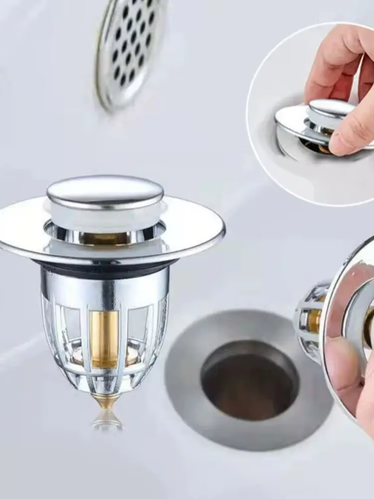 Bouchon de bouchon d'évier de salle de bains, noyau de lavabo, filtre de vidange rebondissant, bouch