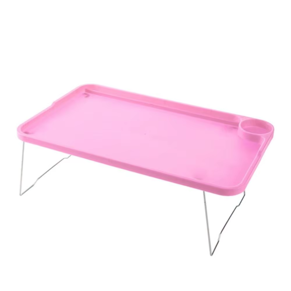 Plateau de lit pour petit déjeuner avec support, Table de lit pliable et Portable, bureau pour ordin