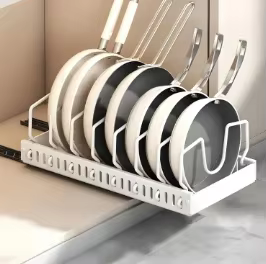 Organisateur de tiroir coulissant pour armoire de cuisine, étagère à vaisselle réglable, supports co