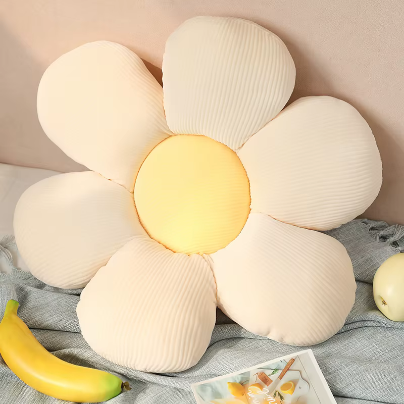 Coussin de Chaise en Peluche en Forme de Tournesol, Oreiller Décoratif pour la Maison, Salon, Chambr