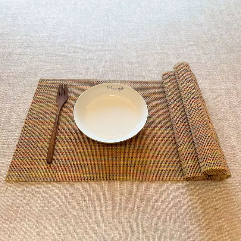 Napperons en bambou pour Table à manger, ensemble de 4 sets de napperons, résistants aux taches, à l