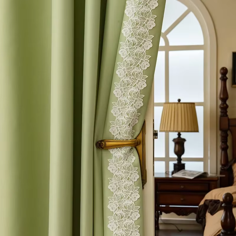 Rideaux français pour salon salle à manger chambre rideaux pastoraux rétro Ins vent dentelle rideaux