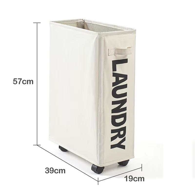 Panier à linge avec roulettes, grande capacité, panier de rangement pour tapis de yoga, multifonctio