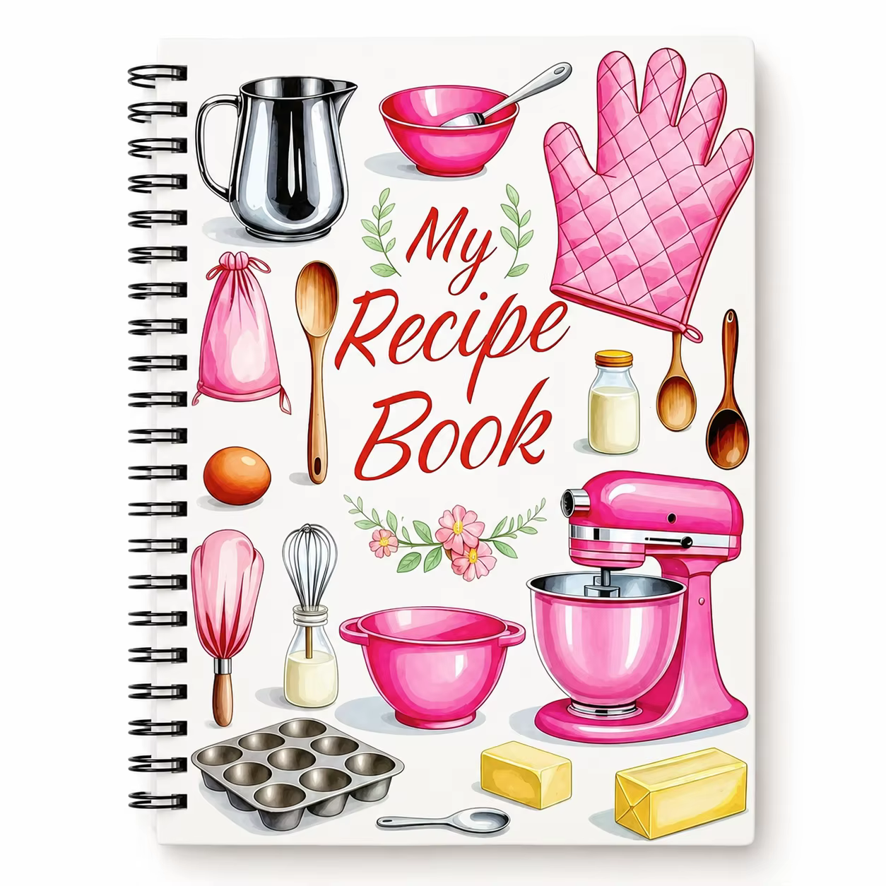 Mon livre de recettes, carnet de pâtisserie à spirale format A5, organiseur de recettes de cuisine a