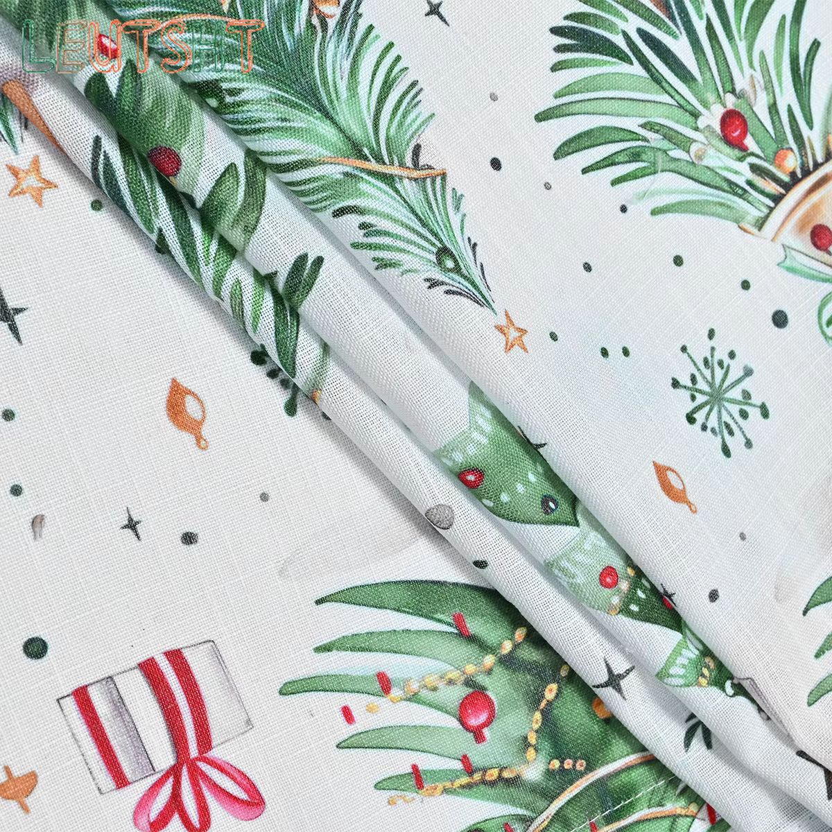 Rideaux imprimés de scène de forêt de scène de neige de noël, pour décoration de salon, cloison de p