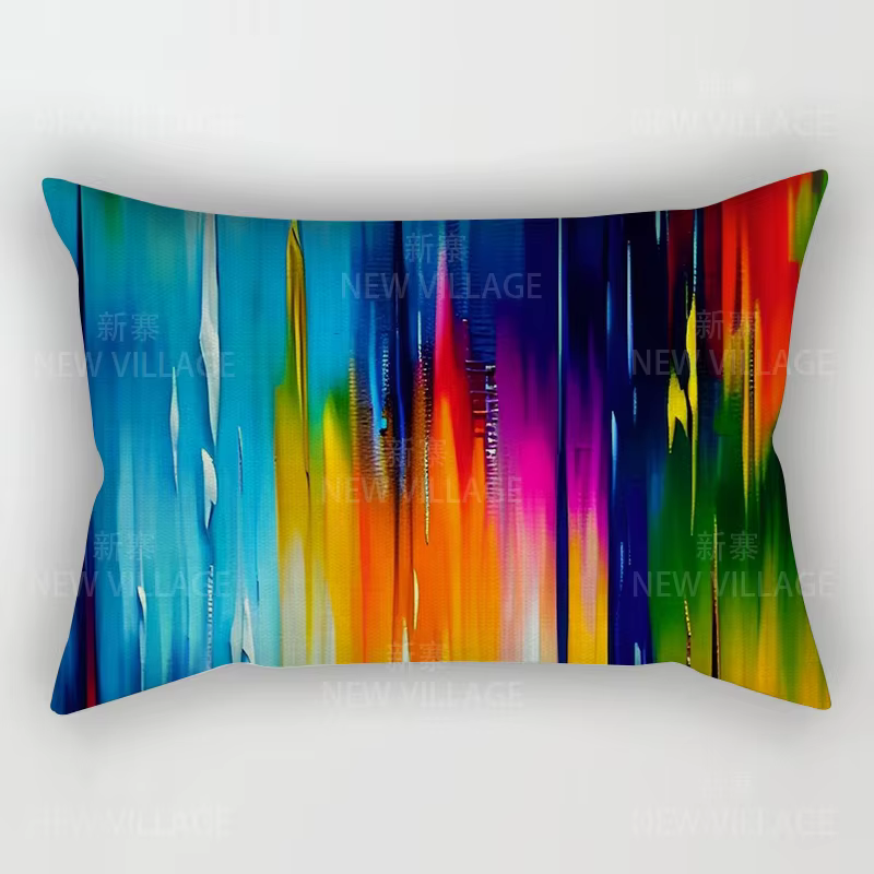 Juste de coussin décorative moderne pour la maison, décor de salon, coussin abstrait, chambre à couc