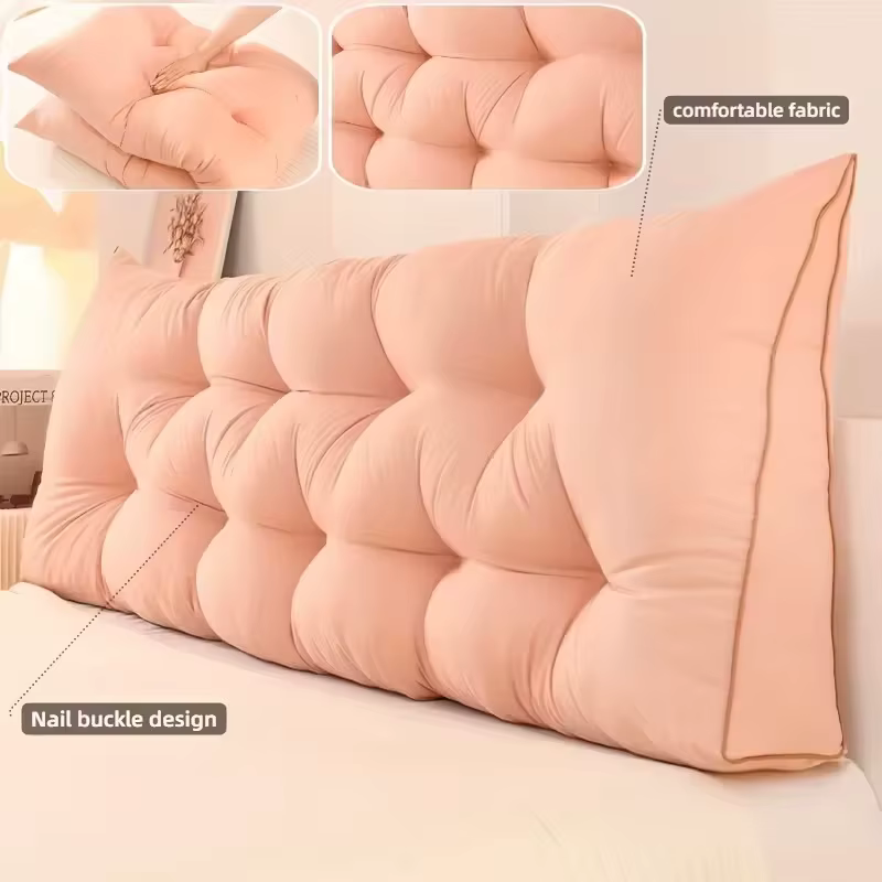 Coussin de tête de lit triangulaire à double couche, support lombaire doux pour canapé et tête de li