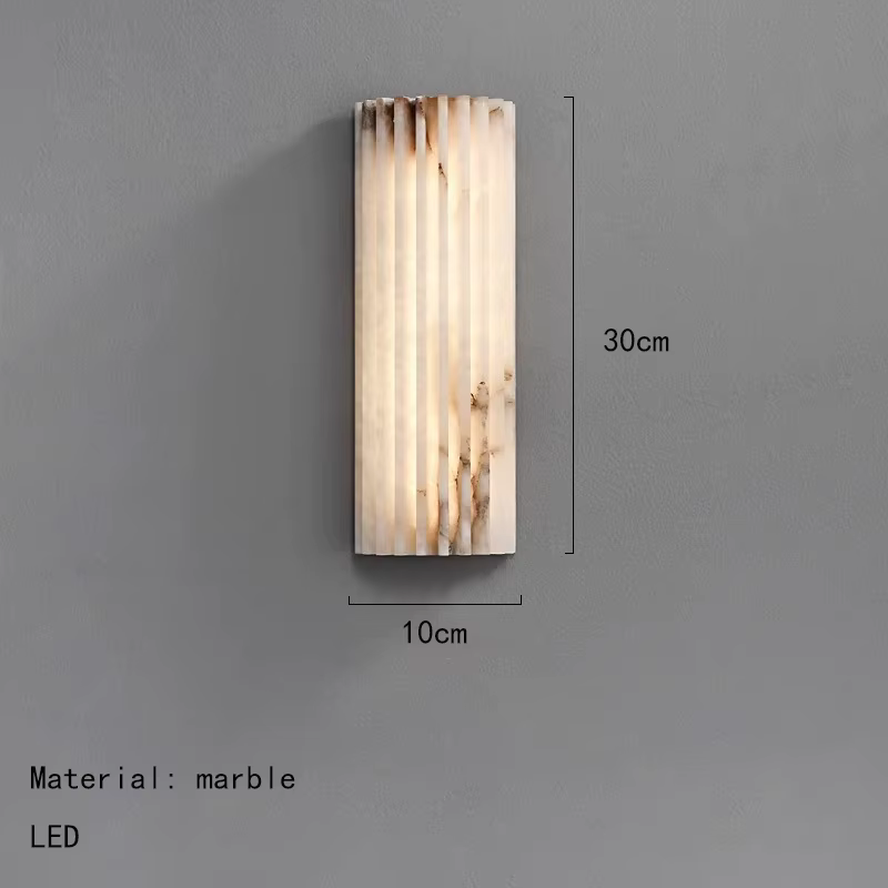 Lampe murale LED créative en marbre véritable, Art déco, décoration de salle, salon, Restaurant, hôt