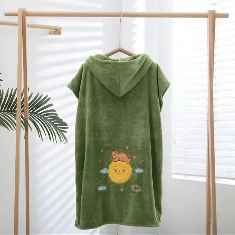 Serviette de bain : robe de bain lavable et enveloppée pour femme, 580 g d'épaisseur, pour usage dom