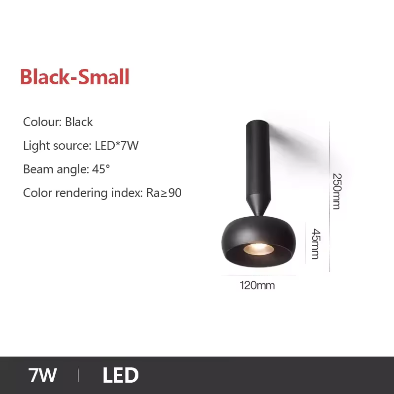 Spot de plafond rotatif réglable, lampe LED ronde pour salon, salle à manger, entrée, allée, décorat