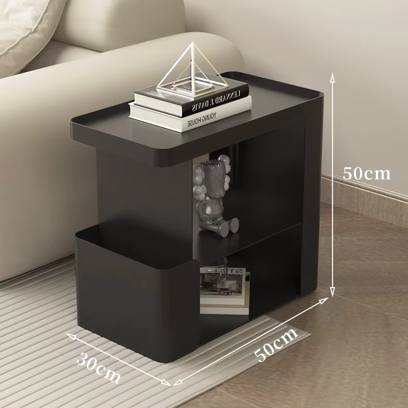 Table d'appoint de canapé en fer de luxe, chariot de rangement mobile, organisateur Compact pour la 