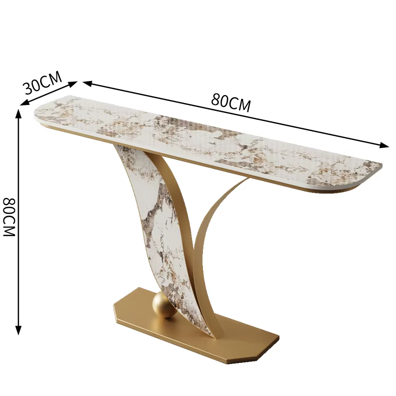 Tables de Console romaines de luxe, dessus en marbre moderne, Tables de Console chics provinciales, 