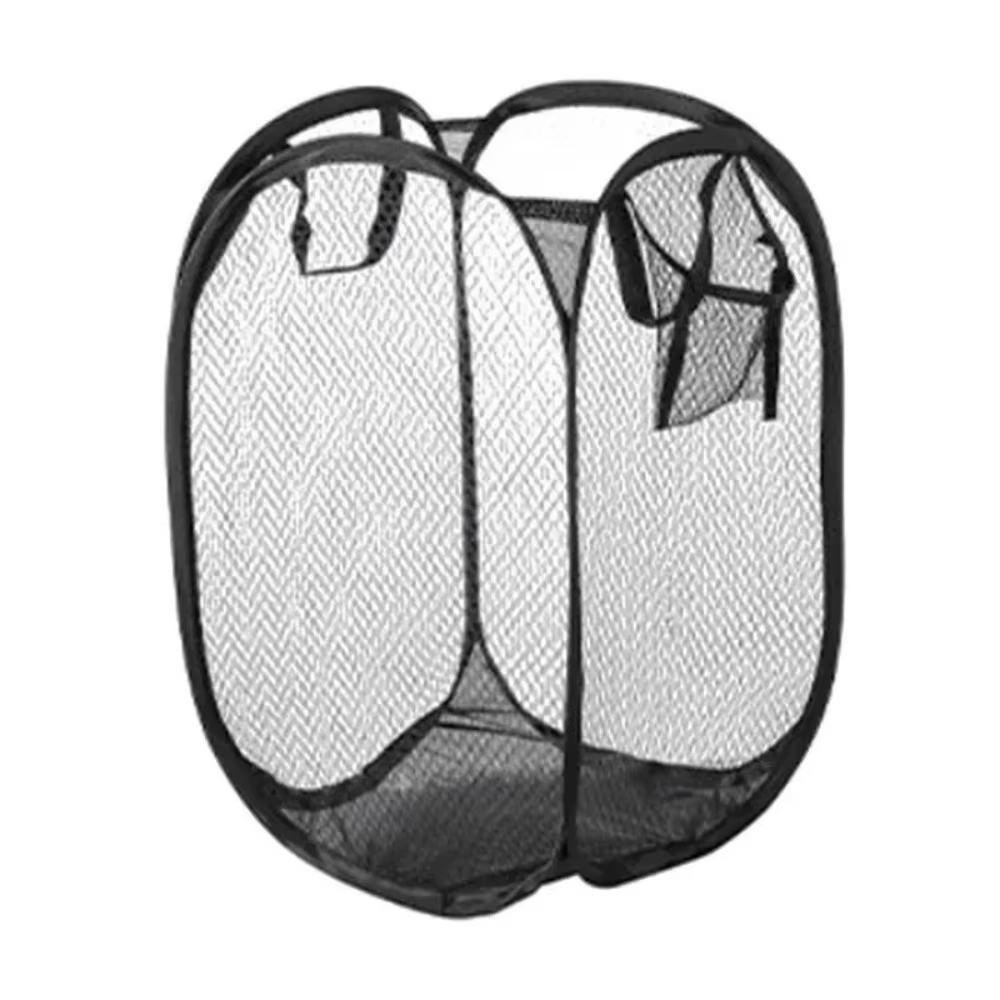 Panier pliable pour trier le linge sale, sac de rangement en maille pour salle de bain, organisateur