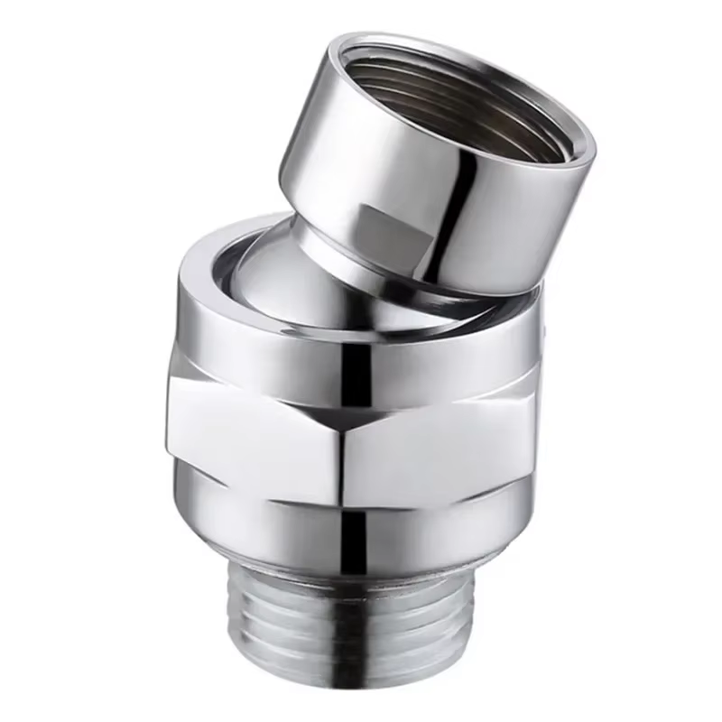 Adaptateur de pomme de douche à angle réglable, matériel de joint à rotule, débit d'eau, connecteur 