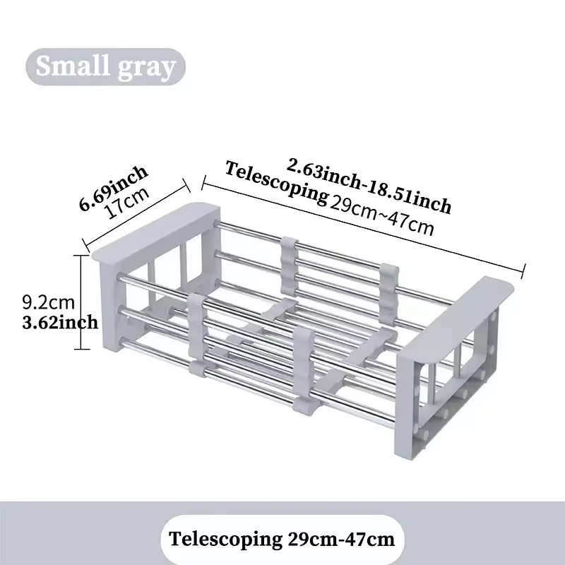 Égouttoir pliable pour évier de cuisine, panier de drainage en acier inoxydable pour laver la vaisse