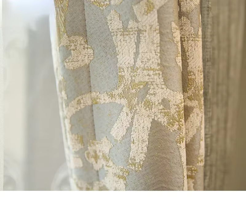 Rideaux personnalisés pour salon, simplicité, épissure de dentelle, Chenille verte occultante, canto