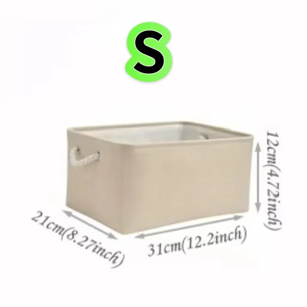 Panier à linge en lin Double couche avec poignées, panier de rangement pour vêtements, boîte de rang