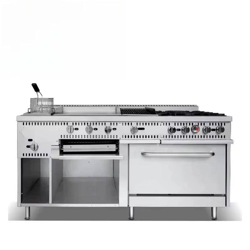 Cuisinière à gaz équipement de cuisine de restaurant cuisinière à gaz commerciale de 72 pouces 4 brû